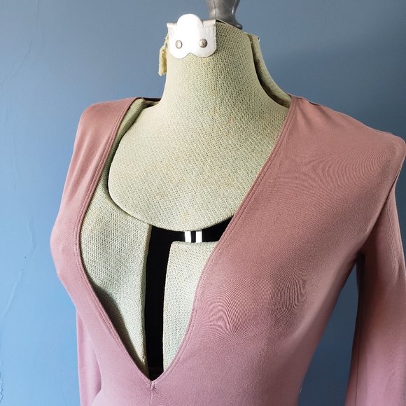 Dusty Pink Bodysuit by Express/Size Small - Picture 2 of 8